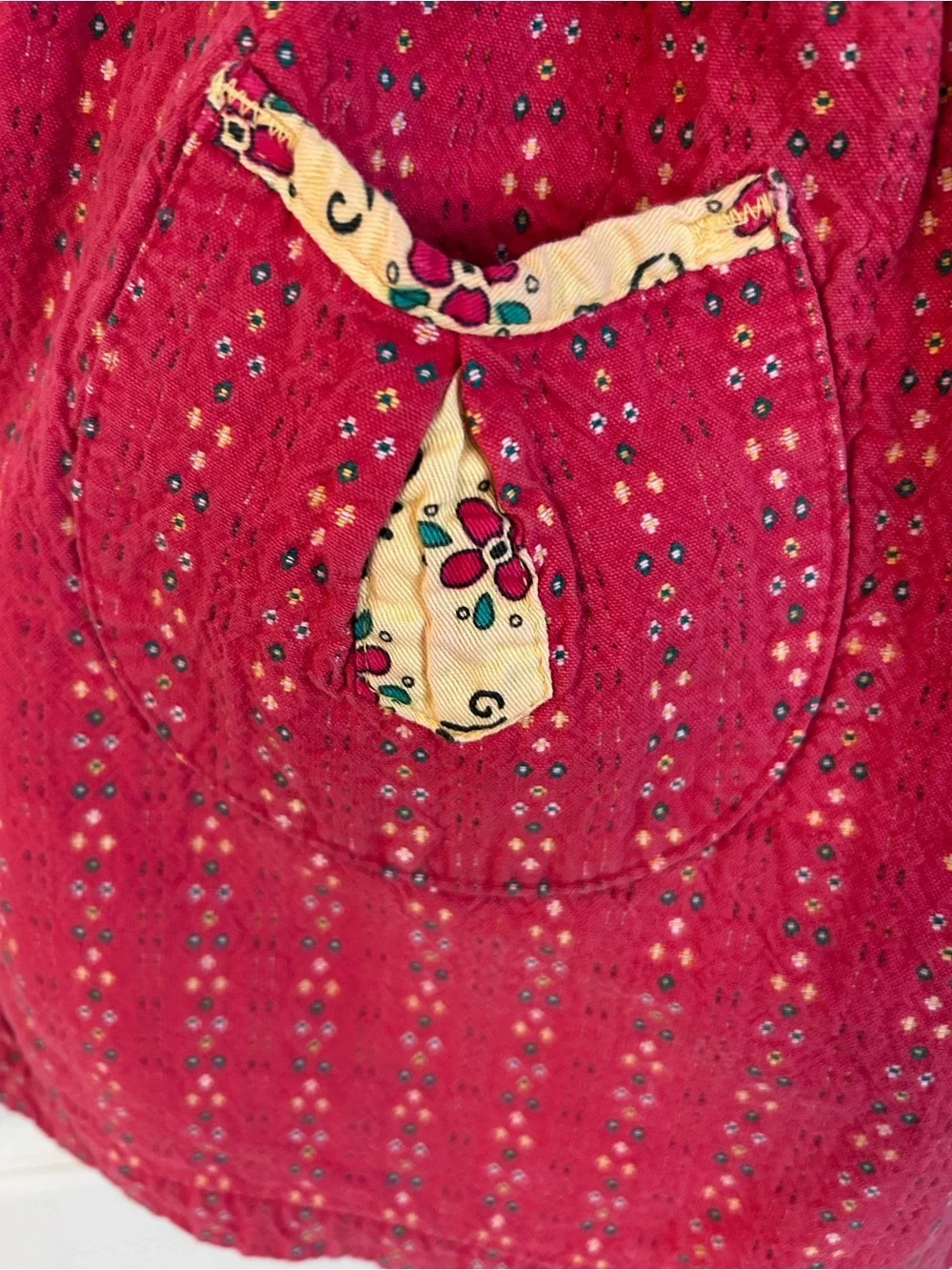 Oshkosh Vintage Made in USA Toddler Girls Jumper Dress Red 3T